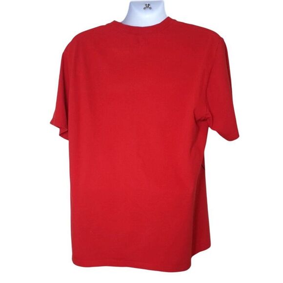 Nike Mens Graphic T-Shirt XL Retro Red Regular Fit Large Swoosh Logo Cotton Tee - Picture 2 of 5